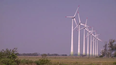 Wind turbine background for chromakey Stock Footage 68843537