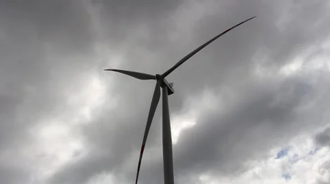 Wind turbine on a background of clouds2 스톡 동영상 49265659