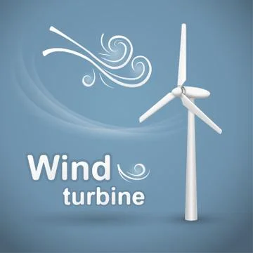 Wind turbine background Stock Illustration