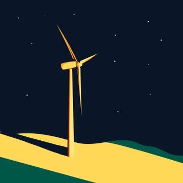 Wind turbine background Stock Illustration