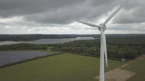 Wind Turbine from Base to Blades Stock Footage 120259270