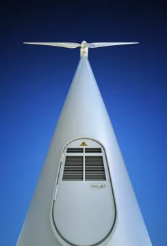 Wind turbine from below Stock Illustration