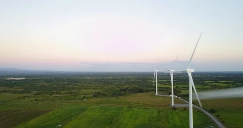Wind turbine blades Stock Footage 107277439