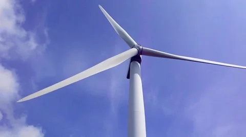 Wind Turbine blue sky Stock Footage 46485960