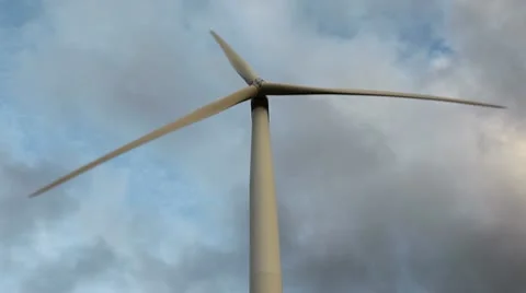 Wind Turbine Close-up Stock Footage 10577699