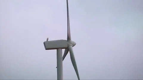 Wind Turbine Closeup Stock Footage 69288179