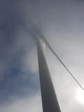 Wind turbine cloud Stock Photos