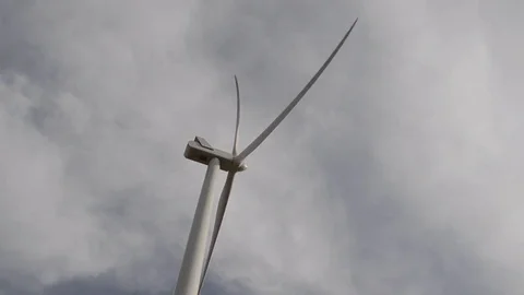 Wind Turbine on a cloudy sky Video stock 77845289