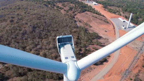 Wind turbine construction - Vietnam Stock Footage 161232457
