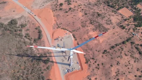 Wind turbine construction - Vietnam Stock Footage 161691772