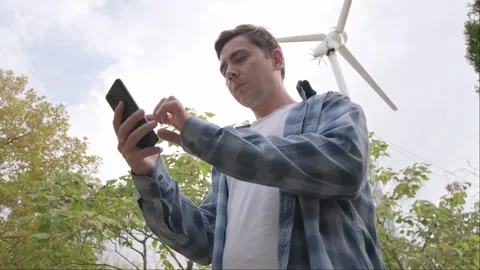 Wind turbine data analyst applies statistical and mathematical models to enhance Stock Footage 300250708