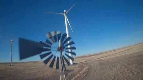Wind Turbine Drone - FPV Stock Footage 146560866