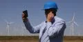 Wind Turbine Electricity Technician Phone Talk Issues Use Touch Tablet Internet 4k or 4k+ Resolution