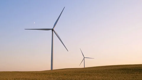A wind turbine. Electricity wind generator Video stock 115451189