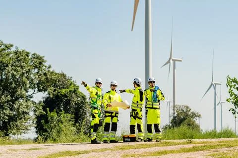 Wind turbine engineer. Stock Photos