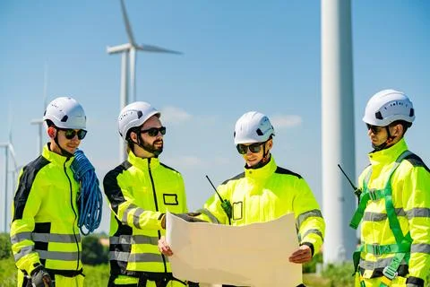 Wind turbine engineer Stock Photos