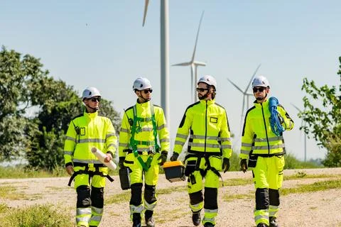 Wind turbine engineer Stock Photos