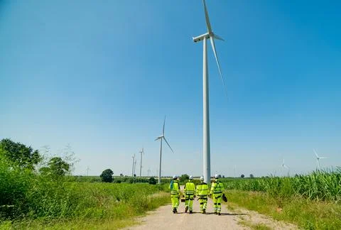 Wind turbine engineer Stock Photos