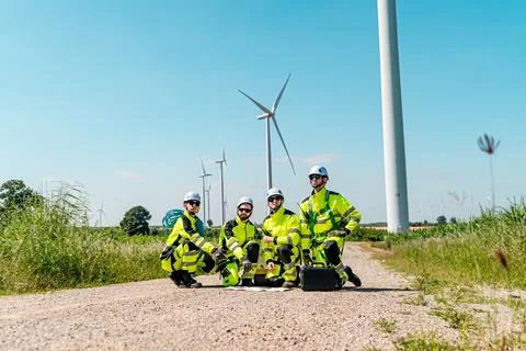 Wind turbine engineer Stock Photos
