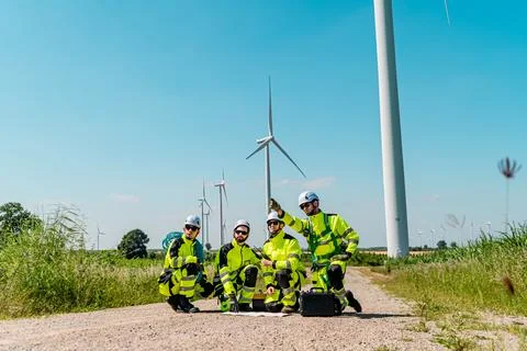 Wind turbine engineer Stock Photos