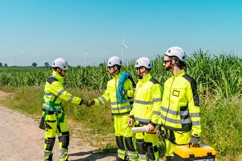 Wind turbine engineer Stock Photos