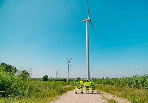 Wind turbine engineer. Stock Photos