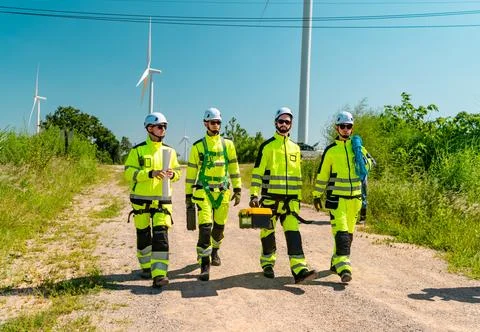 Wind turbine engineer. Stock Photos