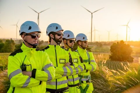 Wind turbine engineer. Stock Photos