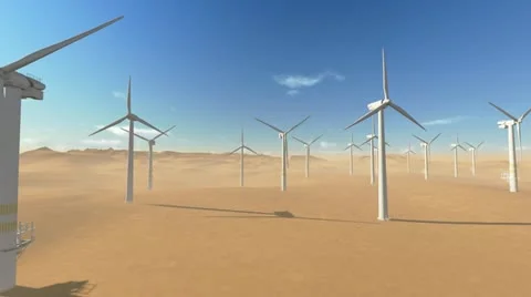 Wind turbine farm Stock Footage 20603929