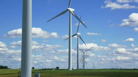 Wind Turbine Farm Stock Footage 35969397