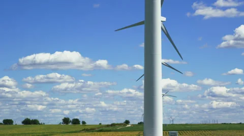 Wind Turbine Farm Stock Footage 35969602