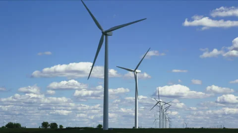 Wind Turbine Farm Stock Footage 35969929