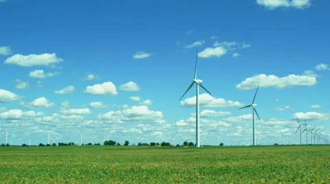 Wind Turbine Farm Stock Footage 35969957