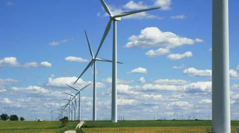 Wind Turbine Farm Video stock 35970029