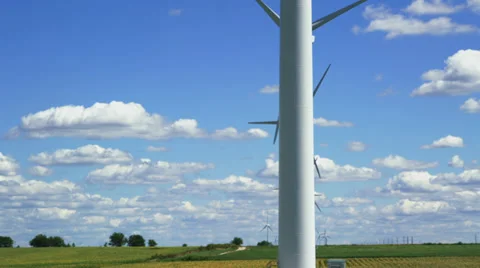 Wind Turbine Farm Stock Footage 35970129