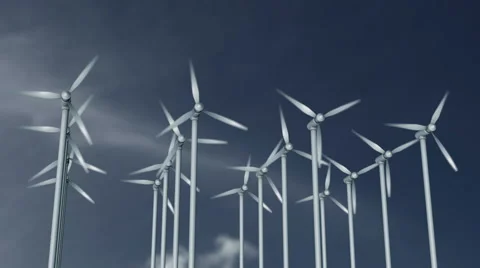 Wind Turbine Farm Vídeo Stock 60909574