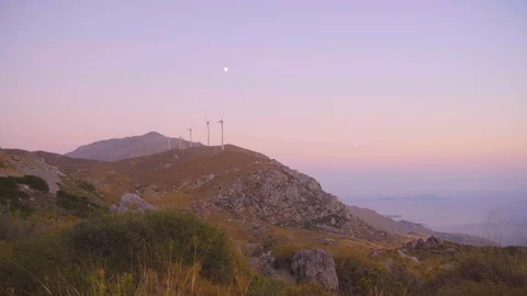 Wind Turbine Farm Stock Footage 115093100