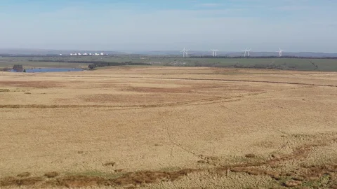 Wind Turbine Farm Vídeo Stock 128530120