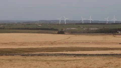 A Wind Turbine Farm Vídeo Stock 128532038