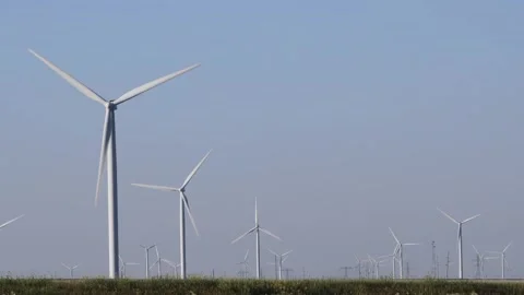 Wind turbine farm Stock Footage 242059152