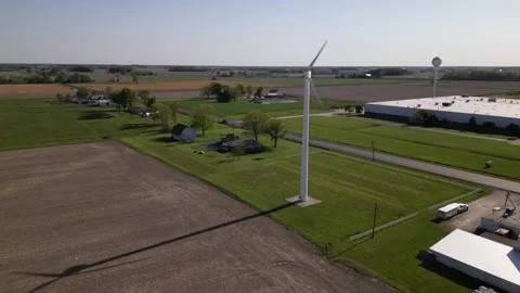Wind turbine of a farm Stock Footage 248115132