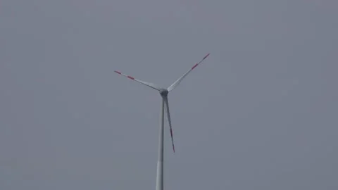 Wind Turbine Farm Turning in the Wind Stock Footage 346550766