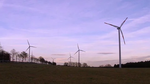 Wind turbine in the field in the Eifel. Stock Footage 33888165
