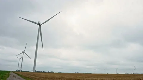 Wind Turbine in Field Video stock 158586442