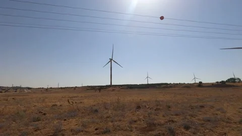 Wind turbine in field. Stock Footage 197785590