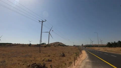 Wind turbine in field. Stock Footage 197785647