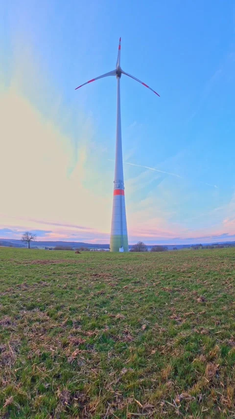 Wind turbine in the field Stock-Footage 270492312