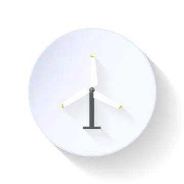 Wind turbine flat icon Stock Illustration