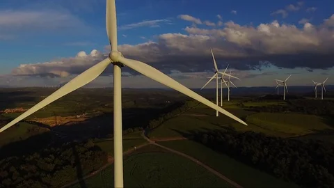 Wind Turbine | Flying up 스톡 동영상 82293165