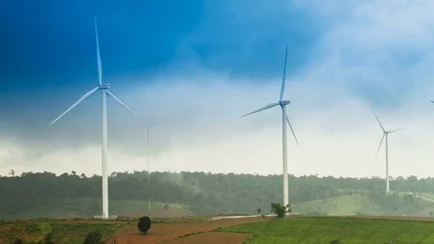 Wind turbine Stock Footage 76211651